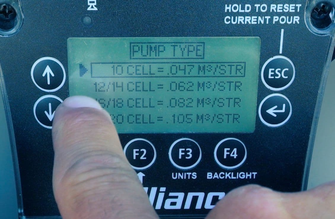 Pump cell size is set correctly on a Scanreco screened remote